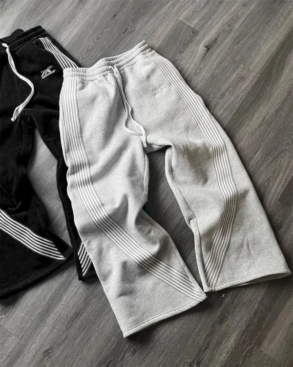 Y2k Embroidered Black Gray Casual Pants Camo Functional Tactical Functional Men's Women's Premium Jogging Drawstring Sweatpants - Image 4