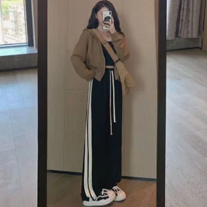 Loose Straight Leg Pants Women's Spring Summer New Sle plus Size Slim Wide Leg Casual Student Sports Trousers Trendy