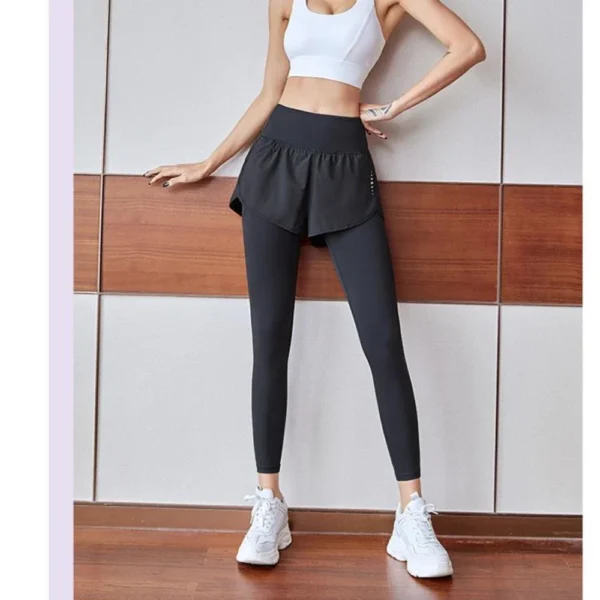 Women Yoga Pants Yoga Clothes Gym Sportswear Workout Running Yoga Leggings Elastic Quick-drying High Waisted Sports Tights Dress - Image 5