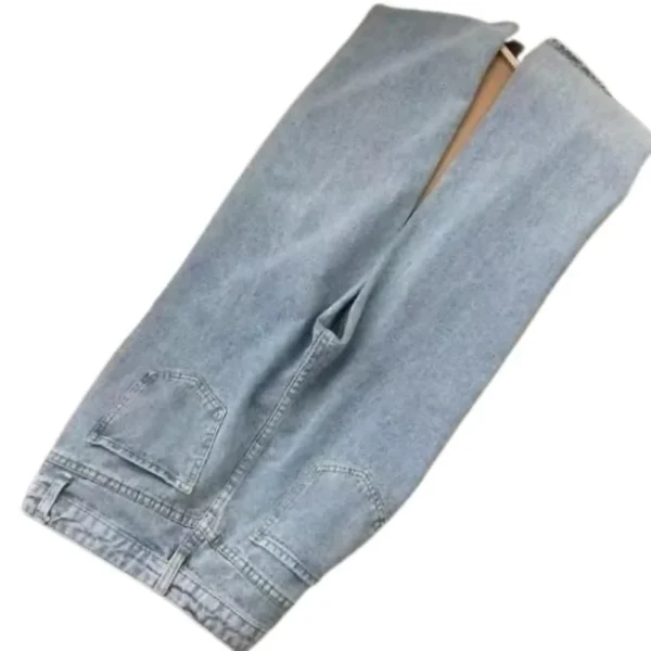 High Waist Dad Jeans Women's Summer New Sle Korean Loose Slimming Wide Leg Long Pants Thin Denim Fabric Autumn Season - Image 5