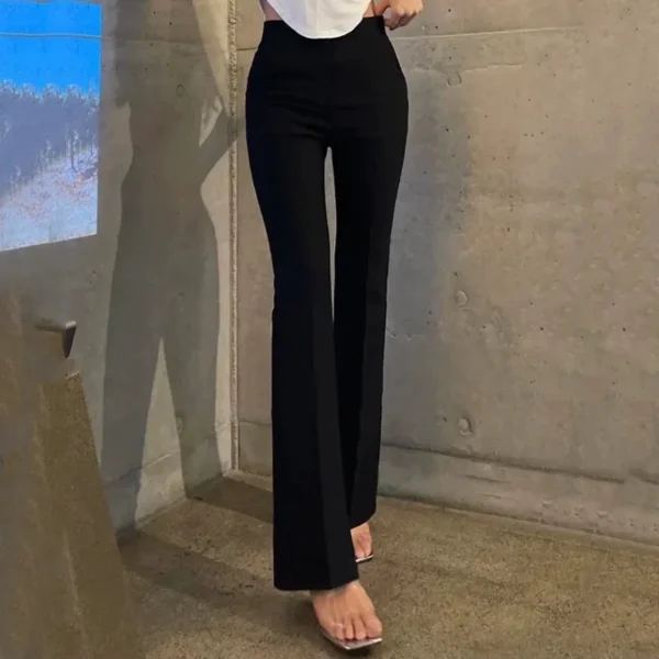 Slimming High Waist Flared Casual Pants Women's Long Trousers Korean Sle Leg Lengthening Effect Versatile Casual Trousers