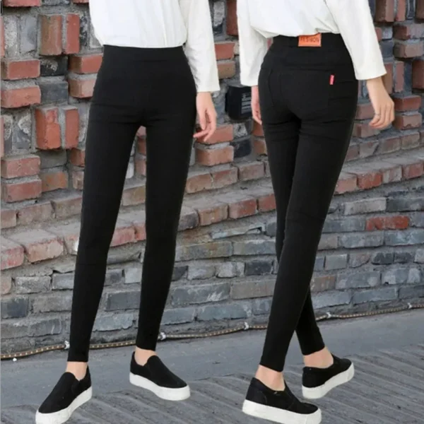 2025 New Autumn Black Pencil Pants Women Korean Style Tight Stretch Office Lady Denim Pants Elegant Comfy Ankle Length Jeans - Image 3