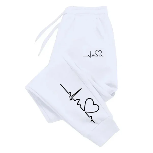Hot Sales Womens Sweatpants Daily Casual Pants High Quality Fitness Tracksuit Trousers Heart Print Street Sport Jogging Pants - Image 3