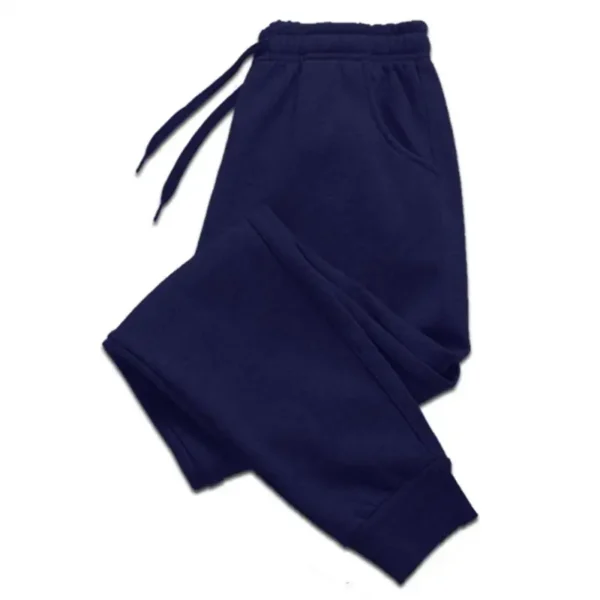 Men Long Pants Autumn and Winter Mens Casual Fleece Sweatpants Soft Sports Pants Jogging Pants 5 Colors - Image 2
