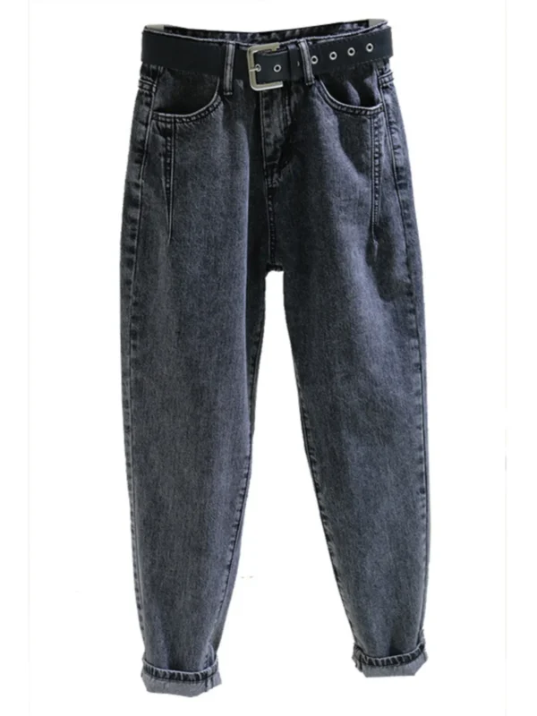 Spring Autumn plus Size Denim Jeans Women's Student BF Loose Slimming Harem Carrot Pants Trendy High Waist Nine Points - Image 3