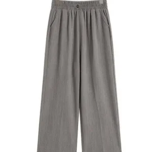 High Waist Wide Leg Pants Women's Loose Fit Summer Thin Version Straight Cut Mom Pants Korean Sle Casual Trousers