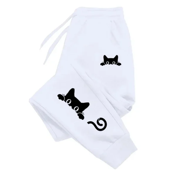 Cute Cat Printed Womens Sweatpants Daily Casual Fashion Trousers Sports Jogging Sweat Woman Pants Outdoors Street Hot Sale Pants - Image 2