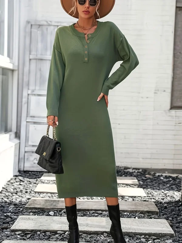 Women Plus Size Autumn Dress - Image 4