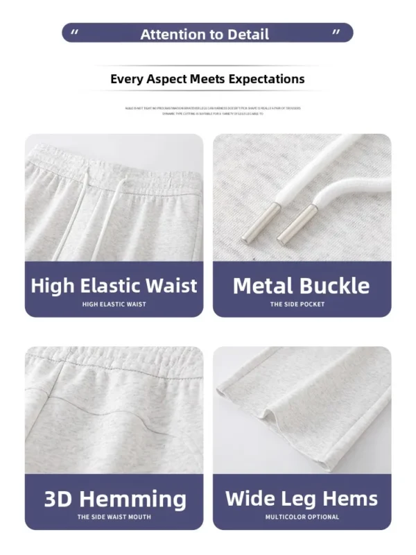 ay High Waist Bell Bot Pants Women's Summer 2025 New Casual Sports Sweatpants Small Size Slimming Hoof Pants - Image 4