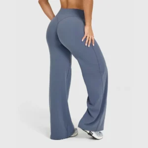 NCLAGEN Straight-Leg Pants Ultra Soft Butter Fabric Women's Mid-Waist Yoga Pants GYM Naked Feel Pilates Running Sport Trousers
