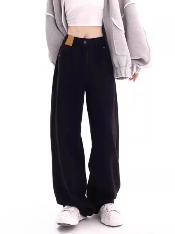 Bla Wide Leg Denim Jeans Women's Loose Fit High Waist Straight Leg Long Pants Pear aped Body Jeans Autumn New Sle - Image 2