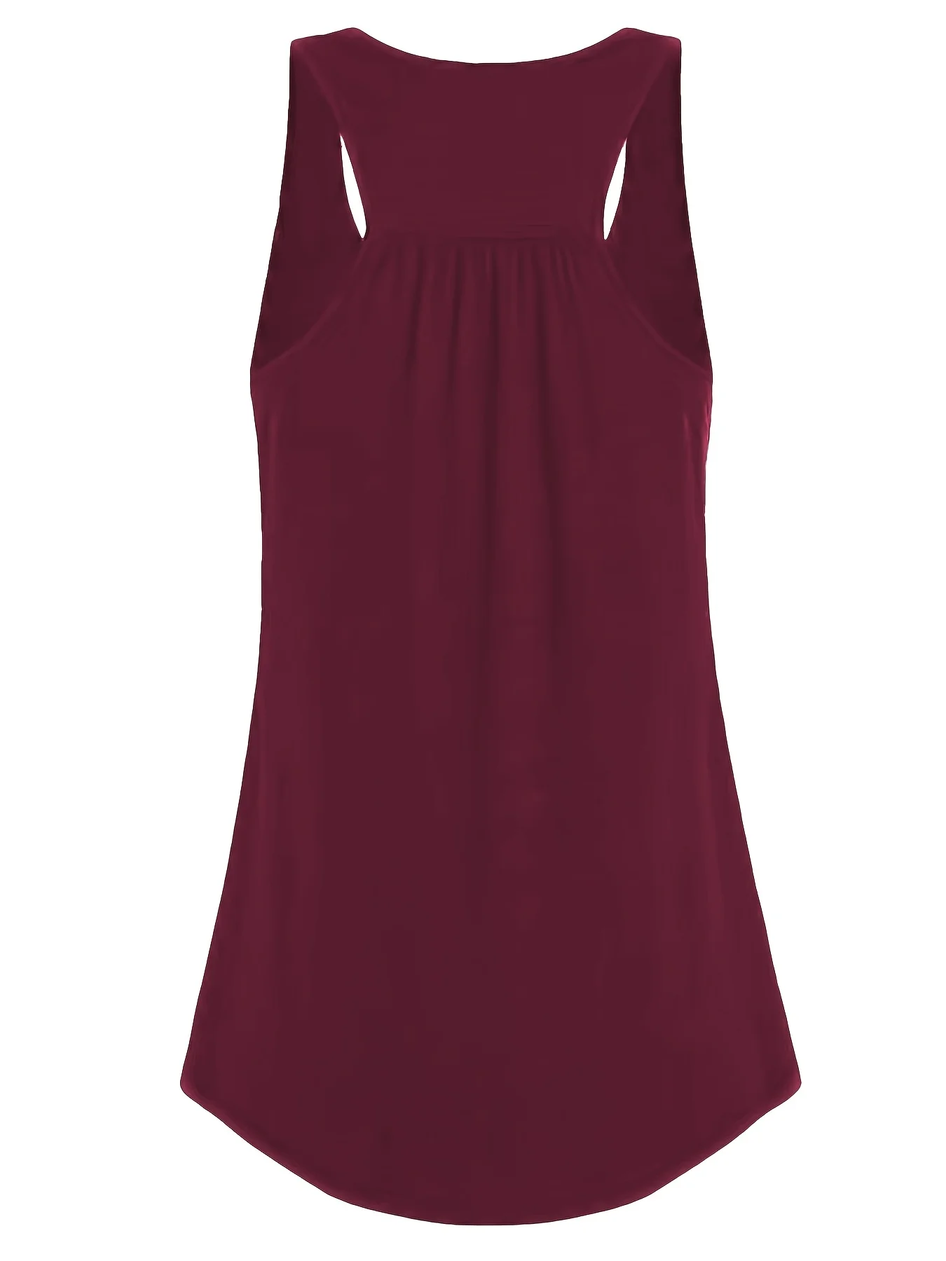 Plus Size Solid Wide Strap Tank Tops Women's Plus Slight Stretch Round Neck Basic Tank Tops - Image 3