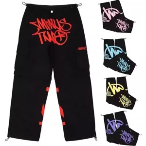 Casual Printed Elastic Pocket Pants Men's Long Trousers Comfortable Elastic Waistband with Pockets Fashionable Leisure Style