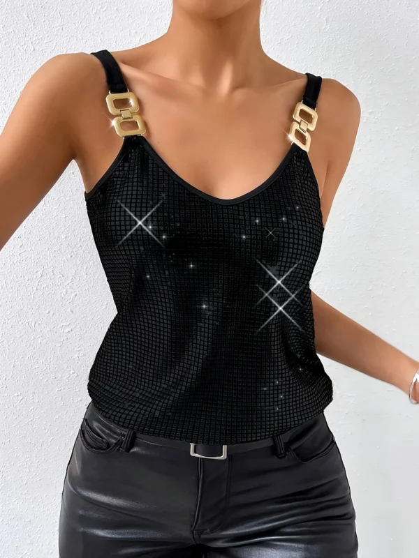 Women Plus Size Woven Summer Tank Top - Image 4