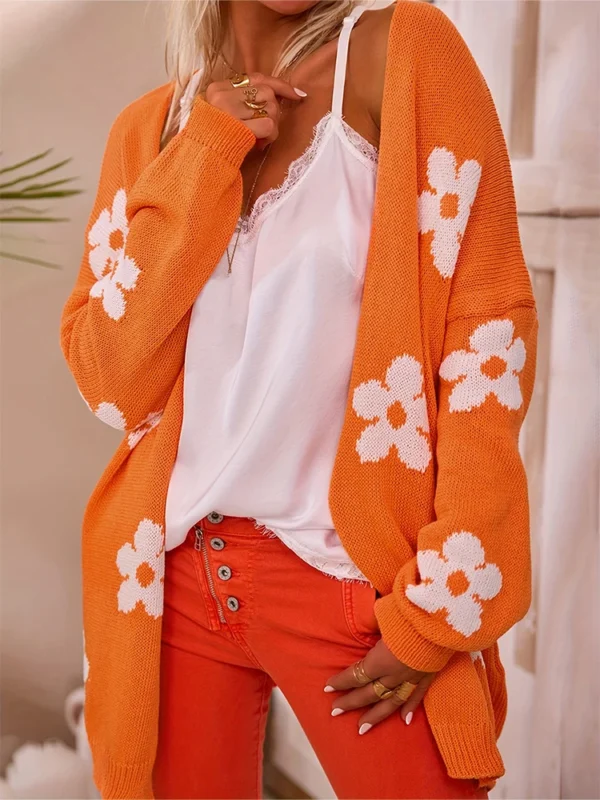 Plus Size Women's 2025 Autumn New Cardigan Star Pattern Fashion Loose Daily Home Lazy Style Sweater
