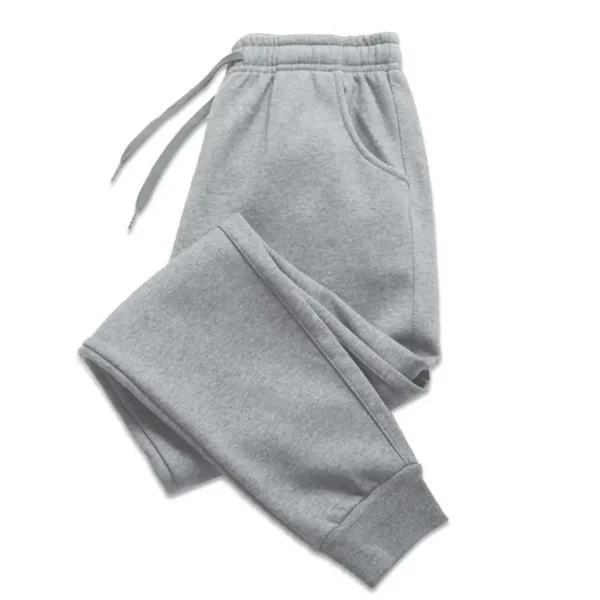 Men Long Pants Autumn and Winter Mens Casual Fleece Sweatpants Soft Sports Pants Jogging Pants 5 Colors - Image 3