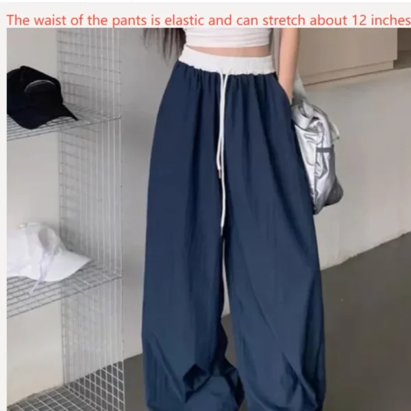 High Street Women's Wide Leg Pants Drawstring Y2K Gothic Hip Hop Lady's Cargo Pants Hotsweet Matching Female Trousers Summer New - Image 2