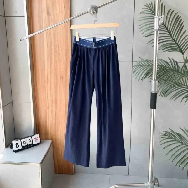 Sport Wide-leg Pants Women Summer Al Letter Straight Trousers Elastic Waist Fitness Run Casual Loose Baggy Pants Joggers Women - Image 2