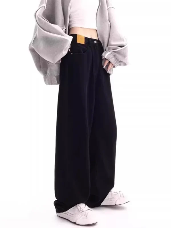 Bla Wide Leg Denim Jeans Women's Loose Fit High Waist Straight Leg Long Pants Pear aped Body Jeans Autumn New Sle - Image 5
