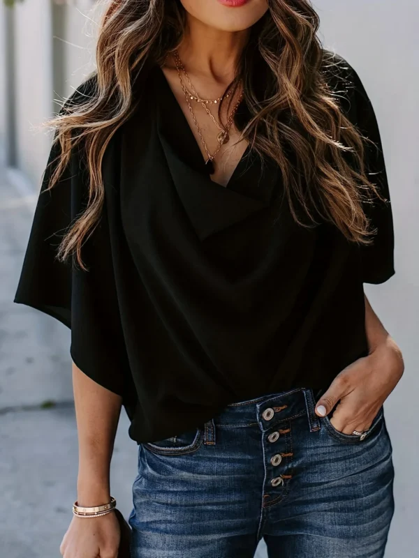 Women Plus Size Woven Spring And Autumn T-shirt
