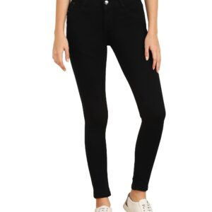 Nifty Women's Denim Stretchable Slim Fit Jeans (Jean_PLN_Black_34)