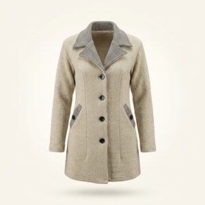 Women's Collared Wool Cardigan Coat
