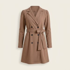 Women's Polyknit Casual Trench Coat