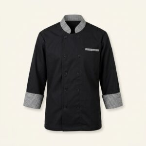 Black Chef Coat for Professional Wear