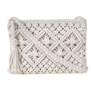 Women's Handmade Macrame Crossbody Sling Bag Tote Bags Beautiful & Fancy Ladies Purse For Girls Women's Mobile Pouch Friends Gifts Birthday Marriage Party and Events,1- Piece