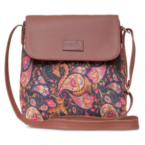 ZOUK Flap Sling Bag | Crossbody Bags for Women | Women's Handbags | Stylish | Vegan Leather Evening Bag | Travel & Office Use | Purse and Wallet |