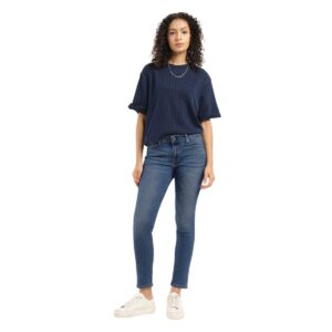 Women Mid Rise Skinny Stretch Denim Jeans