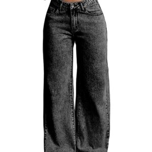Women Light Wash Baggy Jeans with Bow Detail