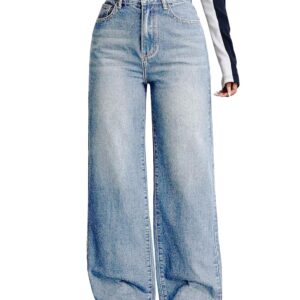 Women High Waist Baggy Stretch Denim Jeans