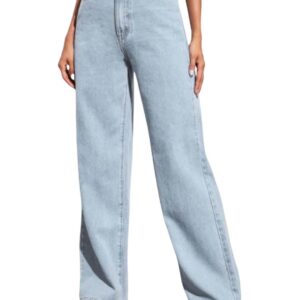 Women High Waist Relaxed Fit Denim Jeans