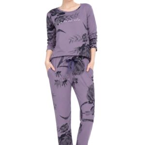 ZEYO Night Suit for Women's Printed Cotton Night Dress of Top and Pajama Set (Available in Plus Size)